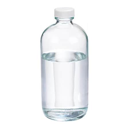 Cp Lab Safety. Wheaton 16 oz Glass Boston Round Bottles, PTFE Lined PP Caps, Case of 12 W216810
